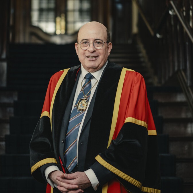 President of our College Hany Eteiba in the presidential robe of the Royal College of Physicians and Surgeons of Glasgow